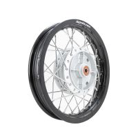 TBParts - Complete Rear Wheel Assembly with Aluminum Rims and HD Spokes for KLX110 KLX110L DRZ110 - photo 1