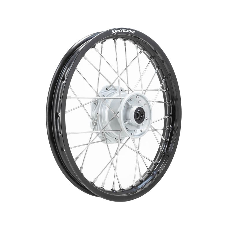 TBParts - Complete Front Wheel Assembly with Aluminum Rims and HD Spokes for KLX110 KLX110L DRZ110