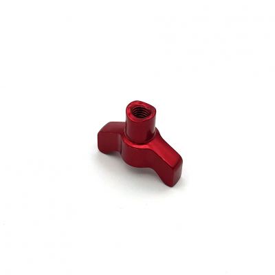 Kinetic MX - Billet Brake Adjuster Nut in Red