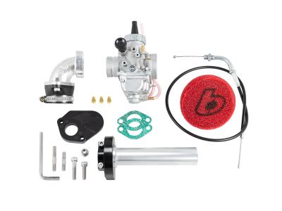 TBParts - Mikuni VM24 Carb Kit w/ Black Billet Throttle for TT-R110