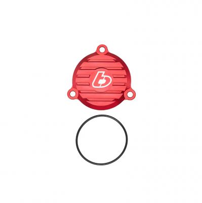 TBparts - Billet Oil Filter Cover in Red for KLX140