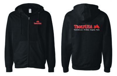 TBoltUSA Hoodie with Full Zipper - XL