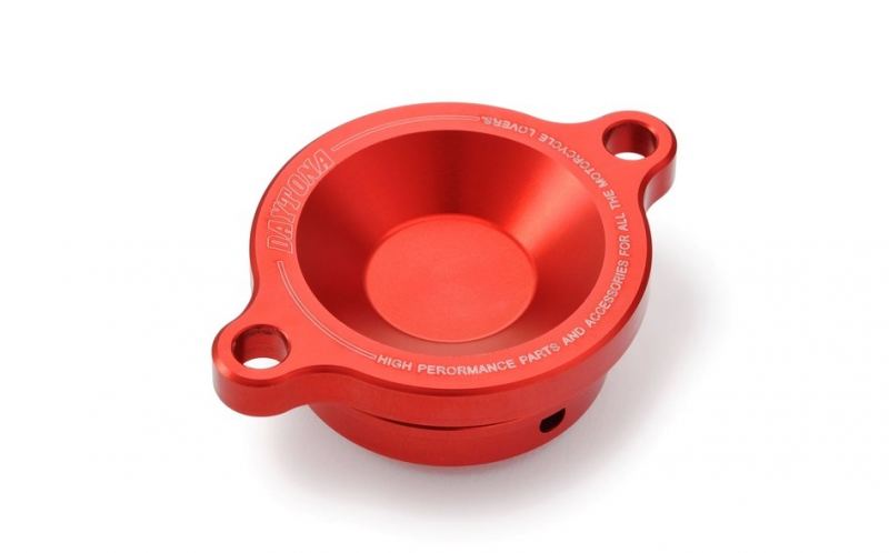 Daytona - Aluminum Oil Filter Cover in Red
