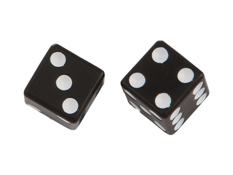 Harddrive - Black Dice Valve Stem Caps
