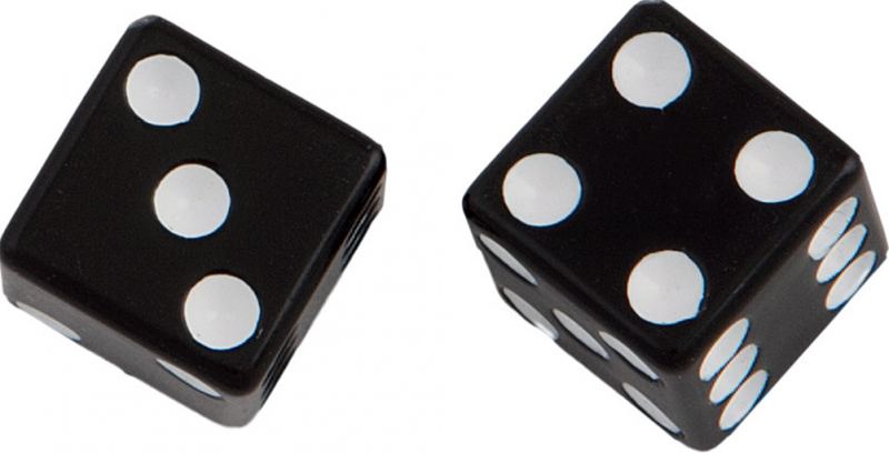 Harddrive - Black Dice Valve Stem Caps