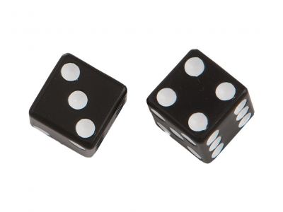 Harddrive - Black Dice Valve Stem Caps