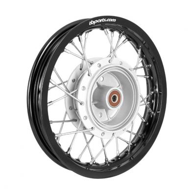 TBParts - Complete Rear Wheel Assembly with Aluminum Rims and HD Spokes for Yamaha TT-R110