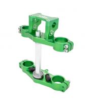 PCM - Billet CNC Triple Clamp in Green For KLX140 with KX85 Forks - photo 2