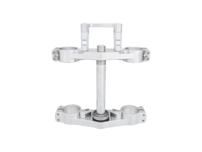 PCM - Billet CNC Triple Clamp in Raw Silver For KLX140 with KX85 Forks