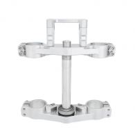 PCM - Billet CNC Triple Clamp in Raw Silver For KLX140 with KX85 Forks - photo 1