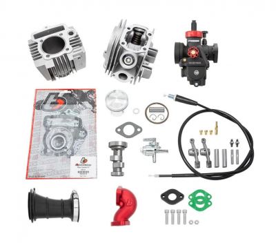 TBPARTS - 114cc Big Bore Kit with Race Head and  Nibbi 22mm carb kit for TRX90 Utilizing Stock air box