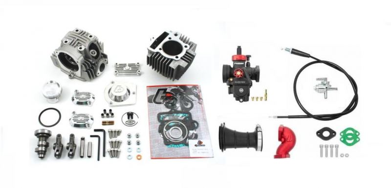 TBparts - 114cc Big Bore Kit with V2 Race Head and Nibbi 24mm Carb Kit for TRX90 Utilizing Stock Air Box