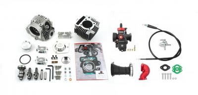 TBparts - 114cc Big Bore Kit with V2 Race Head and Nibbi 24mm Carb Kit for TRX90 Utilizing Stock Air Box