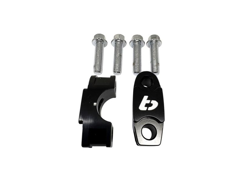 TBparts - Upper Bar Clamps Black Billet Aluminum for KLX110 KLX140