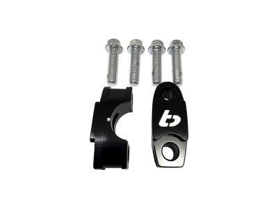 TBparts - Upper Bar Clamps Black Billet Aluminum for KLX110 KLX140