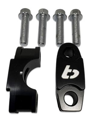 TBparts - Upper Bar Clamps Black Billet Aluminum for KLX110 KLX140