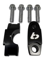 TBparts - Upper Bar Clamps Black Billet Aluminum for KLX110 KLX140 - photo 2