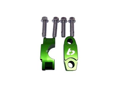 TBparts - Upper Bar Clamps Green Billet Aluminum for KLX110 KLX140