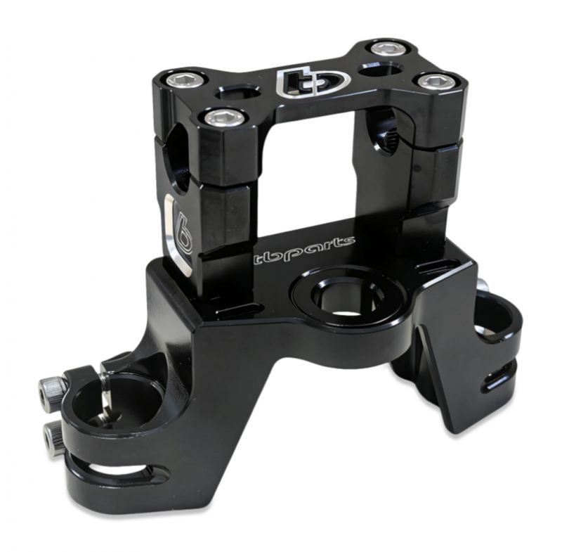 TBparts - CNC Top Triple Clamp in Black for KLX110