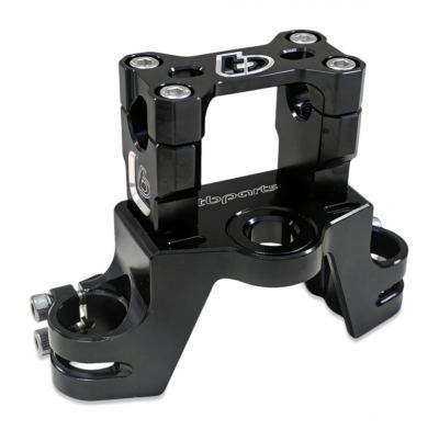 TBparts - CNC Top Triple Clamp in Black for KLX110