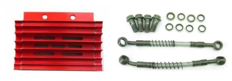 Billet Aluminum Oil Cooler Red - CRF50 & Pit Bikes
