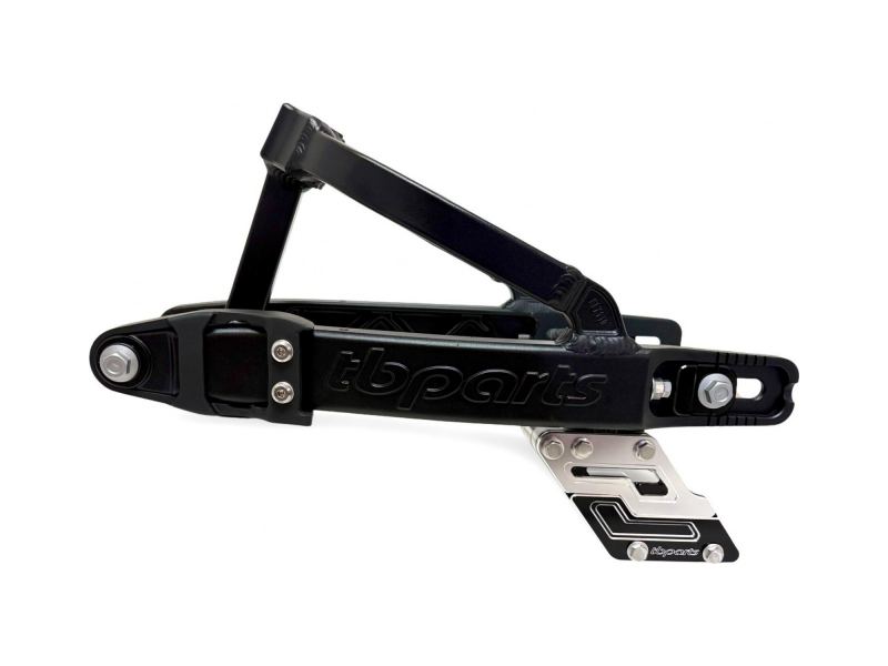 TBparts - Aluminum +2 Swingarm in Black with Chain Guide for KLX110