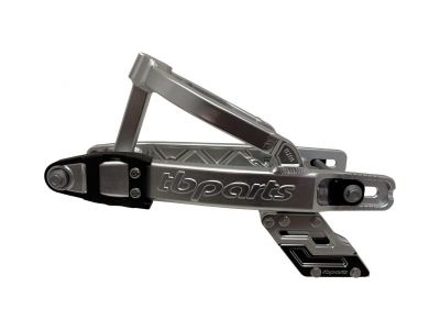 TBparts - Aluminum +2 Swingarm in Silver with Chain Guide for KLX110