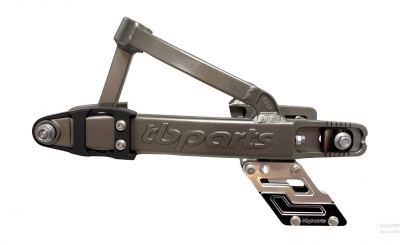 TBparts - Aluminum +2 Swingarm in Gray with Chain Guide for KLX110