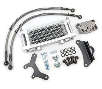 Super Oil Cooler Kit III in Silver (finned)