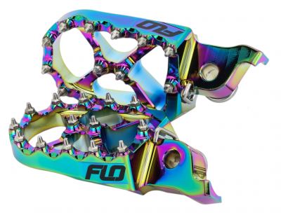 FLO Motorsports - Pro Series Foot Pegs in Jet Fuel Color for KLX140