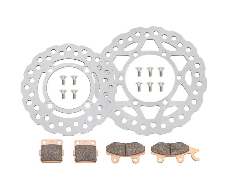 TBparts - Disc Brake Rotor set with Bolts & Brake Pads for KLX140 R & L 19″ / 16″ Front & Rear