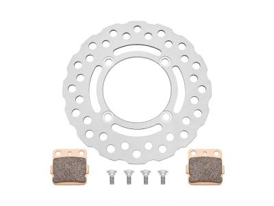 TBparts - Rear Brake Pad and Rotor Kit for KLX140 (R & L Models)