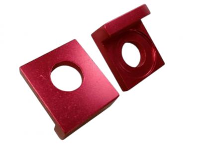 Pit Bike Axle Adjuster blocks - Red 12mm