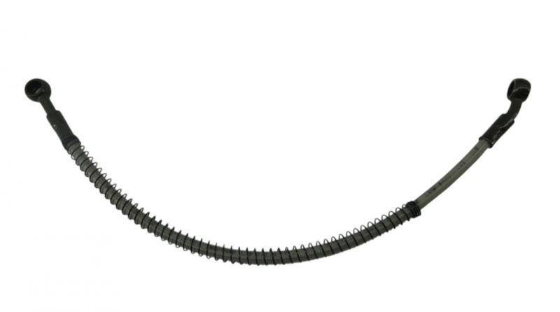 HYDRAULIC OIL LINE 420MM LONG WITH 10mm straight and 10mm 45 end