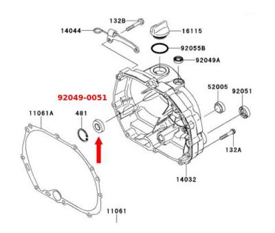 Kawasaki - Manual Clutch Cover Inner Seal for KLX110L