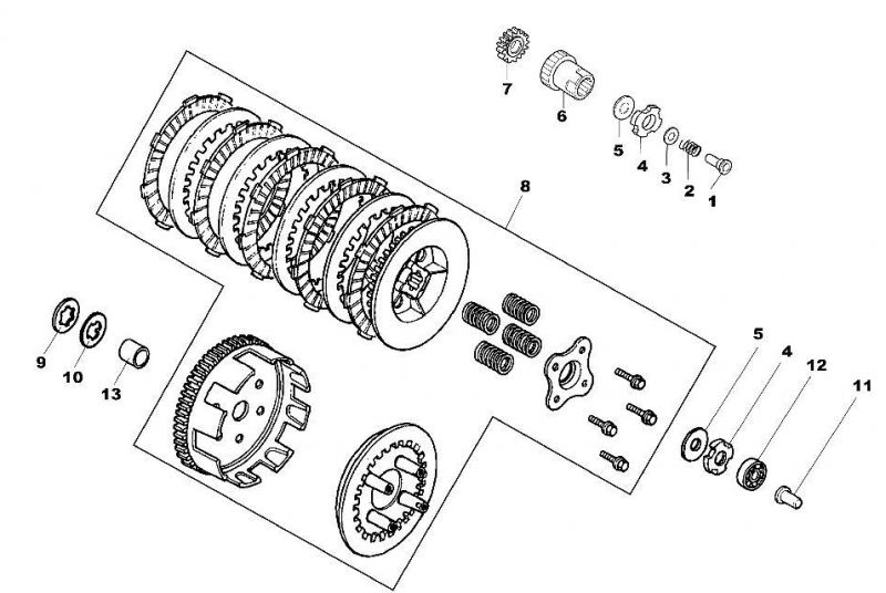 YX GPX ZS 125-160 Clutch Push Rod button