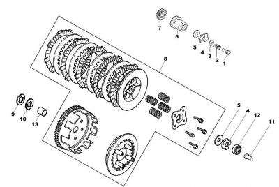 YX GPX ZS 125-160 Clutch Push Rod button