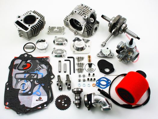 TBParts - Vintage Roller Rocker Race Head V2 108cc Big Bore w/ Mikuni VM26 69-81 Z50 CT70 and 73-80 ATC 70 3 speed