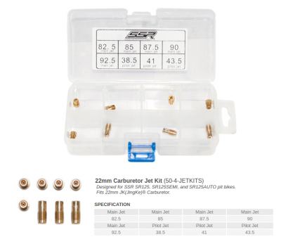 SSR - Jet Kit for 22mm Carbs