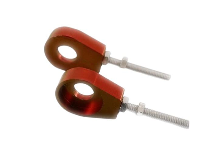 Pit Bike Chain Adjusters 12mm Red