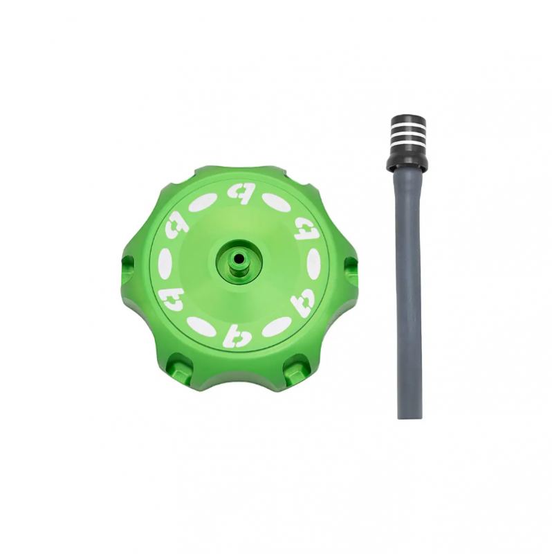 Tbparts - Aluminum CNC Green Gas Cap with Vent for KLX140 and KLX110 2010 - present