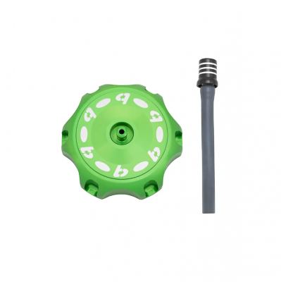Tbparts - Aluminum CNC Green Gas Cap with Vent for KLX140 and KLX110 2010 - present