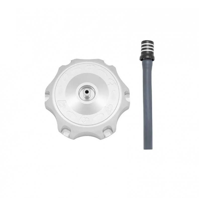 Tbparts - Aluminum CNC Silver Gas Cap with Vent for KLX140 and KLX110 2010 - present