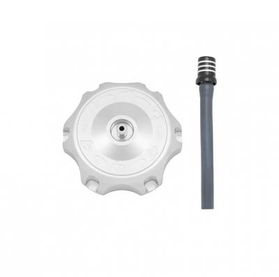 Tbparts - Aluminum CNC Silver Gas Cap with Vent for KLX140 and KLX110 2010 - present