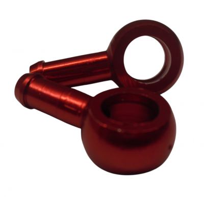 Barbed Banjo Fitting 10mm Set - Red