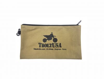 TBoltUSA Logo Canvas Zipper Bag Olive