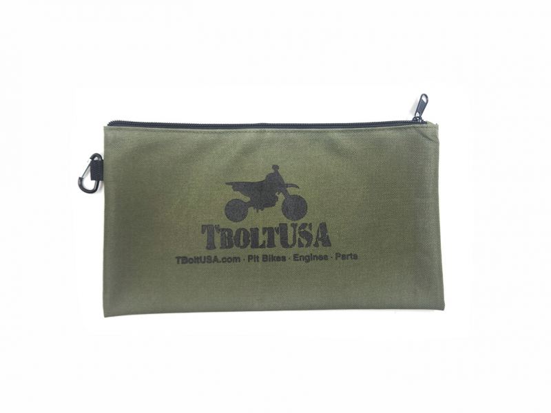 TBoltUSA Logo Canvas Zipper Bag in Army Green