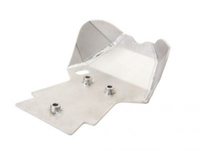Tusk Aluminum Skid Plate Silver - KAWASAKI KLX140