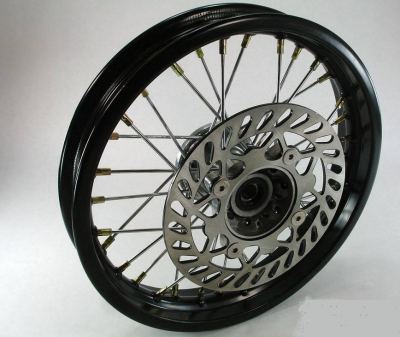 Pit Bike 17" Front wheel (SILVER HUB)