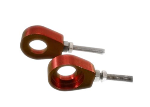 Pit Bike Chain Adjusters 15mm Red